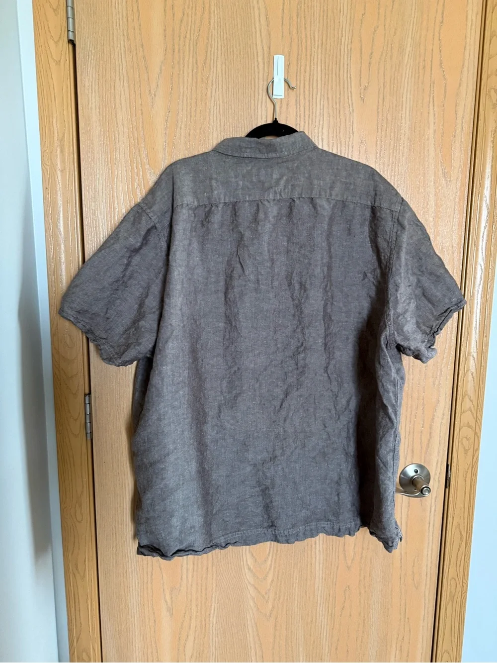 Banana Republic Light Chocolate Linen Blend Button Down Shirt